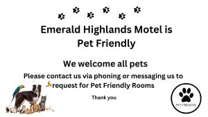Ospiti di Emerald Highlands Motel con animali domestici