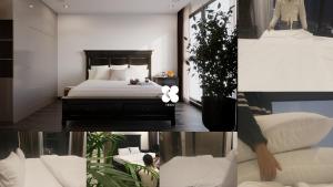 Ένα ή περισσότερα κρεβάτια σε δωμάτιο στο de Heidis Apartment