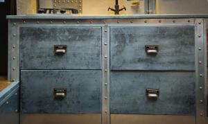 an old chest of drawers in a room at The Yellow Submarine in Cheddar