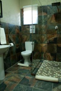 La salle de bains est pourvue de toilettes et d'un lavabo. dans l'établissement Casa de la Presa 2, à Polokwane