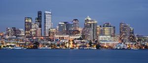 A general view of Seattle or a view of the city taken from a szállodákat