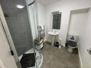 Een badkamer bij The Queens Hotel Harlech