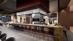 a rendering of a wine bar in a building at Canopy By Hilton Sioux Falls Downtown in Sioux Falls