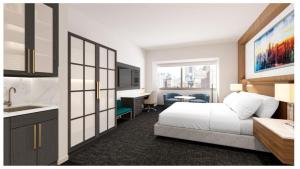 Una cama o camas en una habitación de Residence Inn by Marriott Chicago Downtown Magnificent Mile