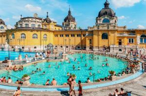 Bazén v ubytování Universal Apartment Budapest nebo v jeho okolí