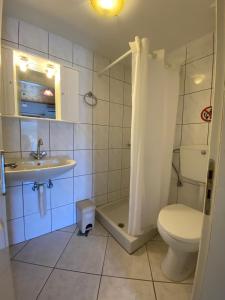 Koupelna v ubytování Albatros rooms