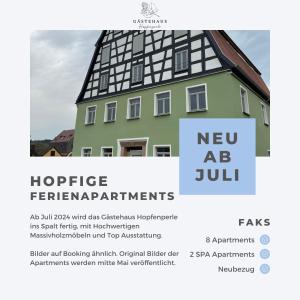 zrzut ekranu domu z nowym ab bil w obiekcie Gästehaus Hopfenperle w mieście Spalt