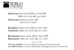 een schermafdruk van een gsm-scherm met een baronboro am to bij Borgo d'Orlando - Country Boutique Hotel in Mirto