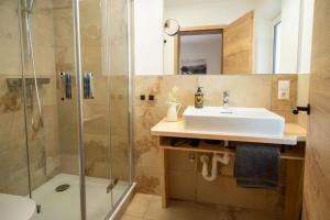 Vannituba majutusasutuses Ferienwohnung Bergspitz