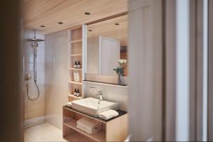 Kúpeľňa v ubytovaní Hotel Mohnenfluh