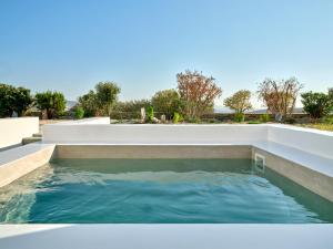 a pool of water on the roof of a house at Ocean View Paros in Parikia
