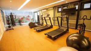 Fitness centrum a/nebo fitness zařízení v ubytování Campos Sales by Xtay - Estudios no Centro de Curitiba, perto do Museu Niemeyer
