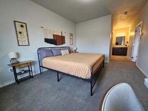 a bedroom with a large bed in a room at HUGE Apartment, 2 Bedroom, 2 Bathroom, Park Free in Rochester