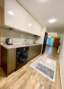a kitchen with a sink and a dishwasher at Hotel Customised flat Near Taksim/Nişantaşi in Istanbul