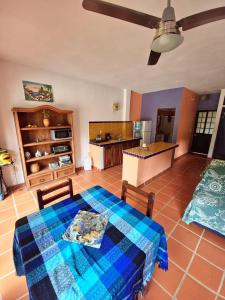 Il comprend un salon avec une table et une cuisine. dans l'établissement La Posada Pacifica, à Puerto Vallarta