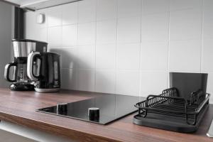 Kuchyň nebo kuchyňský kout v ubytování Blick Apartments - Riverside Mini Apartment
