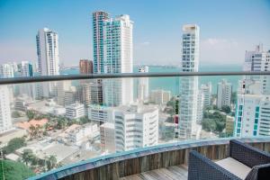 Nespecifikovaný výhled na destinaci Cartagena nebo výhled na město při pohledu z aparthotelu