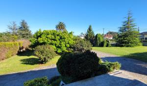 uitzicht op een tuin met bomen en struiken bij Galicia 360 in Bergondo