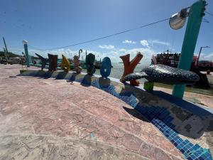 Bazén v ubytování MARIBY HOLBOX nebo v jeho okolí