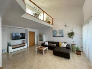 a living room with a couch and a tv at Apartment Lucille in Kali