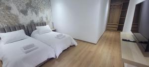 Postel nebo postele na pokoji v ubytování Eden Room SCH