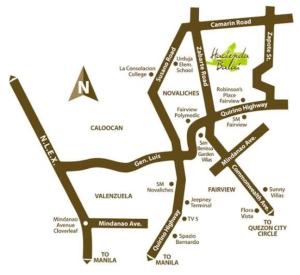 een kaart van de voorgestelde opwaardering naar de Wawlrley Road Interchange bij Hacienda Balai 9-2L in Manilla