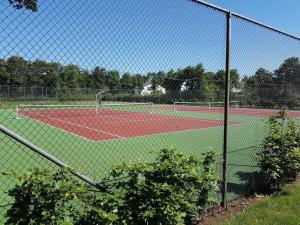un campo da tennis con rete su un campo da tennis di Manor House Rental Type A de Luxe Grevelingen 90 a Ouddorp