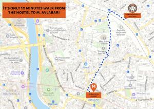 a map of the tissot to mummies walk from amsterdam at Elia Boutique Hostel & Apart-Hotel in Tbilisi City
