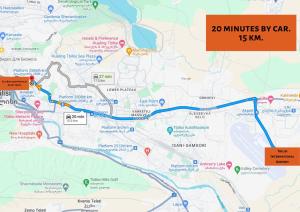 a map of the planned subway line at Elia Boutique Hostel & Apart-Hotel in Tbilisi City