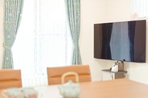 TV a/nebo společenská místnost v ubytování Tokyo Kitaku hotel