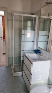 Koupelna v ubytování Agriturismo Pastorelli