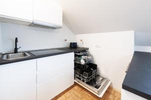 Kuchyňa alebo kuchynka v ubytovaní 2 Zimmer Wohnung in der Stadt - Grazy Appartment