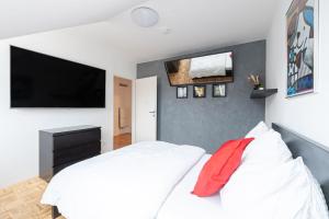 Posteľ alebo postele v izbe v ubytovaní 2 Zimmer Wohnung in der Stadt - Grazy Appartment