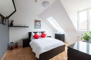Posteľ alebo postele v izbe v ubytovaní 2 Zimmer Wohnung in der Stadt - Grazy Appartment