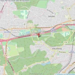 Un mapa con un marcador rojo. en Appart - proche gare - 4 pers, en Vaucresson 2 fotos más