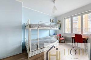 En eller flere senge i et værelse på Digue de Mer - Appt Vue Mer 3CH Balcon, Bray-Dunes