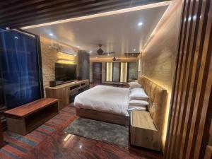 Kudle Beach View Resort And Spa Gokarna客房内的一张或多张床位