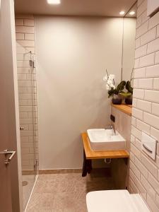 Living At Home Roßdorf tesisinde bir banyo
