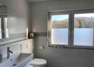 Koupelna v ubytování Ferienwohnung Lieblingsplatz + 18 fotografií