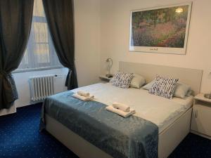 Postel nebo postele na pokoji v ubytování Hotel Gabreta