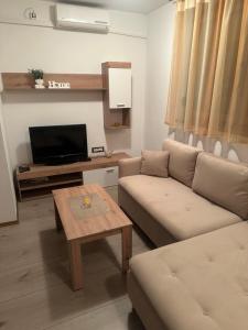 Televízia a/alebo spoločenská miestnosť v ubytovaní Apartmani G&E