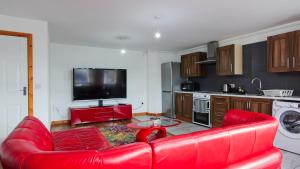 Кът за сядане в The StayLuxe Apartment Manchester