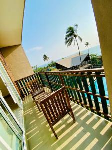 Balkón nebo terasa v ubytování Saprin Beach Resort