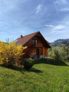a house on a hill with a green field at Zeit-/Los Quilk in Aigen im Ennstal