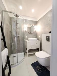 Koupelna v ubytování SEASIDE TERRACE ekskluzywny apartament w stylu skandynawskim