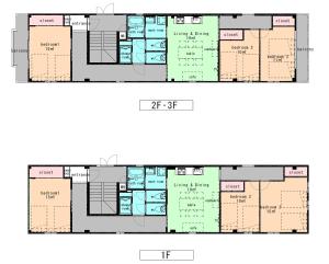 大阪市にあるRyugu -竜宮-の建物の平面図
