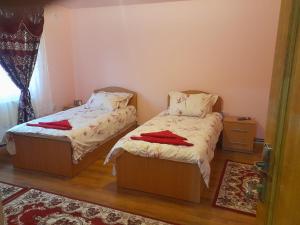 Postel nebo postele na pokoji v ubytování Cazare Slivuț Prislop