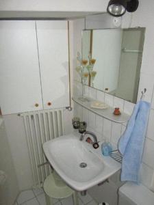 a bathroom with a sink and a mirror at Casa Speranza PT in Muralto