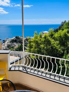 a balcony with a view of the ocean at Casa Alessia in Positano
