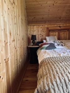 Łóżko lub łóżka w pokoju w obiekcie ROZTOCZE u ALEKSA SUSIEC - JACUZII , GORĄCA BALIA!!!